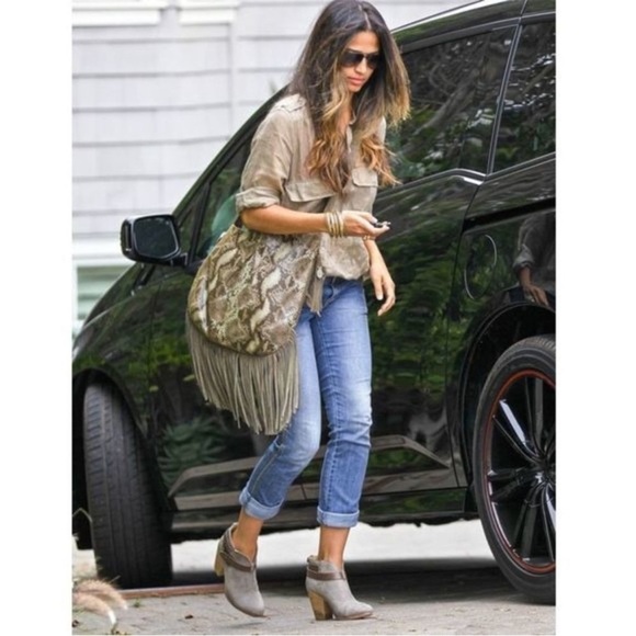 Rag and Bone Harrow Nubuck Suede Ankle Boot Camel Chunky Heel Booties Sz 36 or 6 - Picture 15 of 16